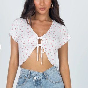 NWOT Floral Crop Top